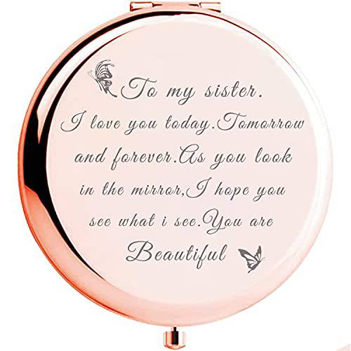 AYACON Mother of The Groom Gifts from Bride, Silver Compact Mirror(Mother of The Groom)，Wedding Keepsake Gift