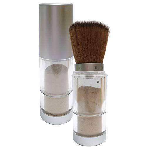 Refillable Powder Brush by Nourisse, Large Capacity. Full Soft Brush. Vegan. One Empty Brush.