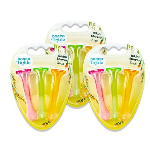 Tinkle Bikini Trimmer 1 Pack | 3 Shavers | Disposable Razor with Moisture Strip for Shaving Sensitive Areas | 1 pack (3ct) Beauty Holiday Stocking Stuffers Gift