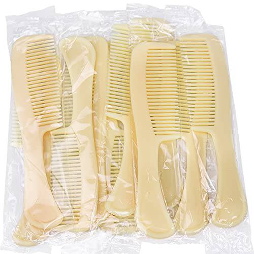 Combs Individually Wrapped, 60 Pack Widen Combs In Bulk Individually Wrapped,Bulk Combs For Homeless Individually WrappedSuitable For Hotel,Airbnb,Shelter/Homeless/Nursing Home/Charity/Church(Yellow)