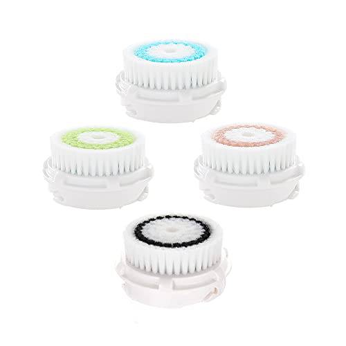 Ifaeveus Compatible with Facial Cleansing Brush Head Replacements, Facial Brush, Face Brushes Heads as Cleaning Tool Replacement for Exfoliator, Skin Care, Clogged and Enlarged Pores(4Pack)