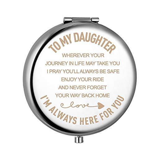 sedmart Daughter Gifts from Mom and Dad,Christmas Birthday Gift for Daughter Adult or Girls,Mother Daughter Gifts Compact Mirror