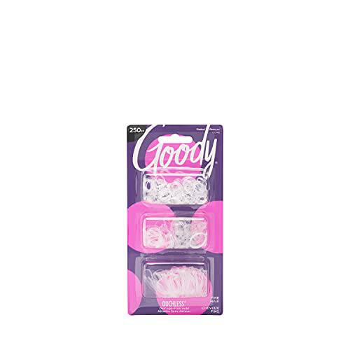 Goody Classics Polybands Hair Elastic, (MultiPack 250 On Clear), (0.649 Ounce) , 2 Count (Pack of 1)