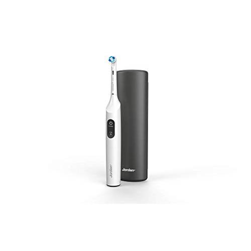 Jordan* ® | Clean Smile Electric Toothbrush for Adults | Rechargeable Toothbrush Electric with Quick Charge, Long-Lasting Battery, Pressure Sensor, 2 Speed Modes | Includes Travel Case | Black Color