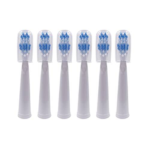 6-Pack Replacement Toothbrush Heads for Fairywill FW507/FW508/FW917/FW909/FW949/FW958/FW507B/FW908/FW610/FW659/FW719/FW910/KIPOZI/Dnsly/Sboly Sonic Electric Toothbrush (White)