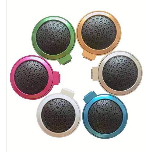 Balancy Round Travel Hair Brush with Mirror Folding Pocket Hair Brush Mini Hair Comb with Makeup Mirror for Travel（6pcs）