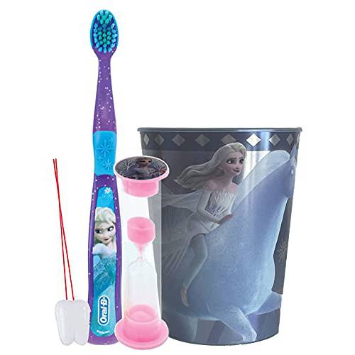 PG Frozen Toothbrush Sets. Pick Your Favorite Character and Style. (3 Piece Manual, Elsa)