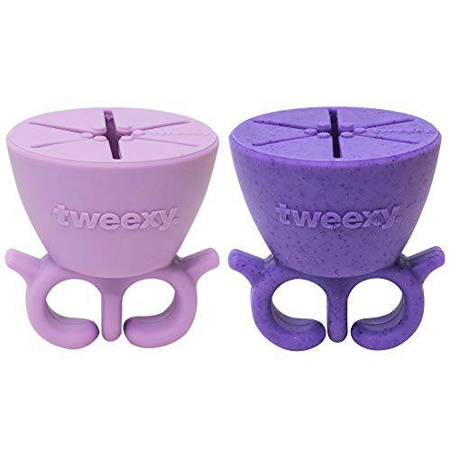 tweexy - 2 pack - Purple Crush and Lilac Dreams - Wearable Nail Polish Holders