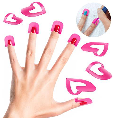 104PCS Nail Polish Edge Protector Clips Guards Stencil Reusable, YEAJOIN Spill Proof Manicure Protector Tools