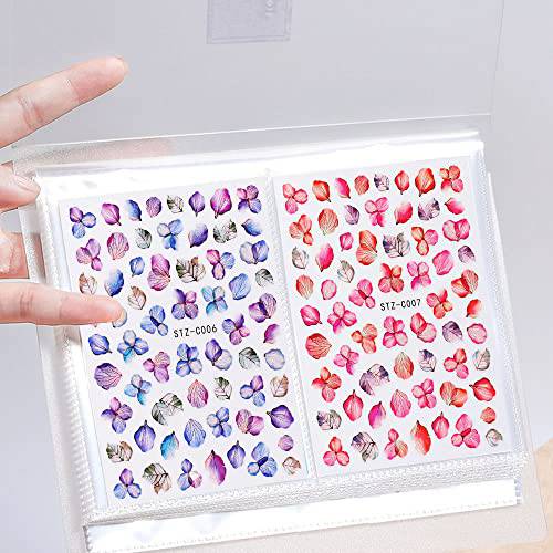 80 Slots Nail Sticker Storage Book Collecting Album, Easy Photo Album Manicure Nail Art Tools Empty Sticker Storage Holder Nail Art Sticker Display Showing Book Container Tool