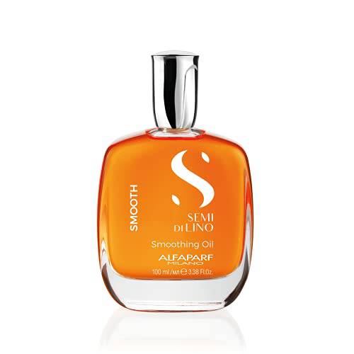 Alfaparf Milano Semi Di Lino Smooth Smoothing Oil for Frizzy and Rebel Hair - Brightens, Protects from Heat and Humidity - For Long-Lasting Frizz-Free Straight Hair, 3.38 fl. oz.