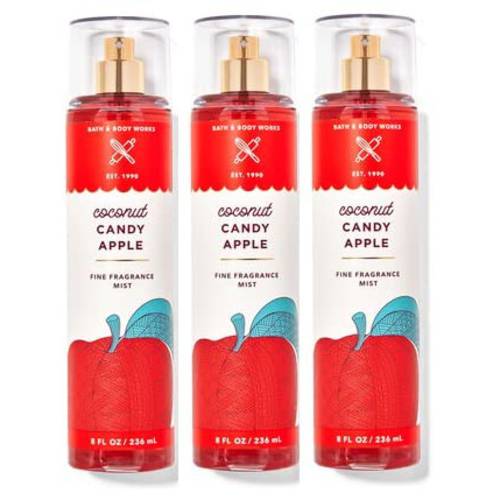 Bath & Body Works COCONUT CANDY APPLE - Value Pack Lot of 3 Fine Fragrance Mist - Full Size