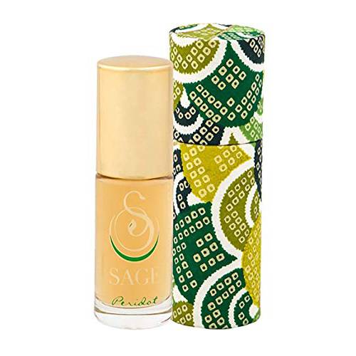 PERIDOT Gemstone Roll-On Perfume Oil By The Sage Lifestyle (1/8 Oz) - Travel Perfume, Vegan Perfume Oil - Feel Subtle Hint of Oakmoss, Amber & Green Musk