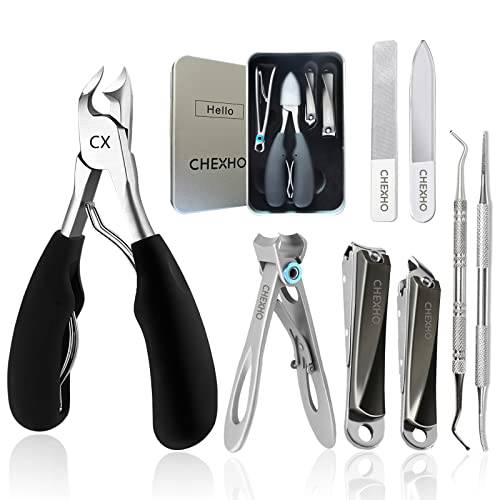 Toenail Clippers for Thick Nails, Nail Clippers for Thick Large Nails & Ingrown Toenails Podiatrist Toenail Clippers Kits for Adult/ Seniors/ Men and Women