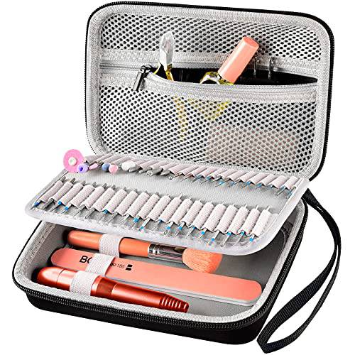 Nail Drill Kit Case, Acrylic Nail Drill Bits Holder Container, Electric Nail Drill Kit Organizer Storage Bag Only