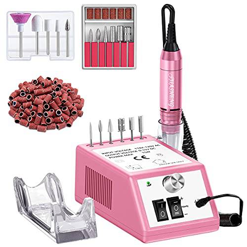 Jiasheng Electric Nail Drill, 30000rpm Professional Nail Drill Machine, Compact Electrical Nail File Kit for Acrylic Gel Nails Efile Drill for Manicure and Pedicure Salon Use