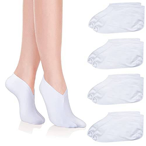 Dry Feet Healing Socks for Men and Women 4 Pair Lotion Moisturizing Socks Spa Overnight Absorbing for Dry Cracked Feet