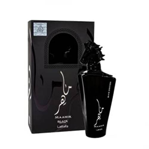 Lattafa Maahir Black Edition for Unisex Eau de Parfum Spray, 3.4 Ounce