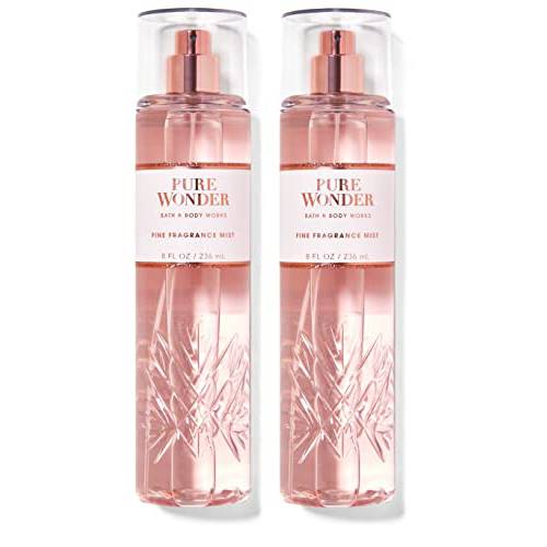 Bath & Body Works PURE WONDER Fine Fragrance Mist - Value Pack Lot of 2, Pink, 8 Fl Oz (Pack of 2)