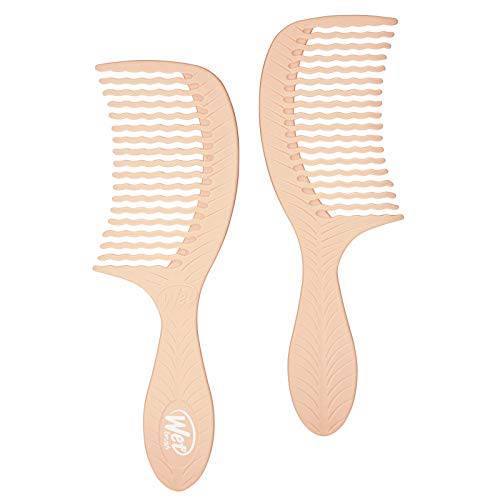 Wet Brush Go Green Coconut Oil Infused Treatment Comb - Wide Tooth Hair Detangler with WaveTooth Design that Gently and Glides Through Tangles - No Split Ends and No Damage