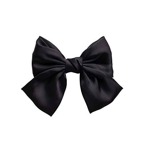Big Hair Bows for Women Girls, Hair Clips for Styling Bowknot French Barettes and Hair Clips for Women Girls, Hair Bow Clips Accessories for Women Black