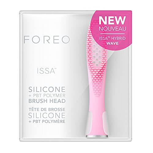 FOREO ISSA Hybrid Wave Brush Head Pink, Medical-Grade Silicone & PBT Polymer Bristles, 6 Months Lasting