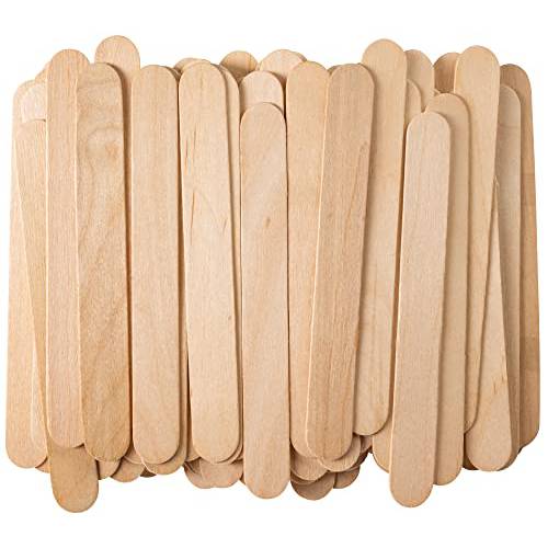 [1000 Count] Jumbo 6 Inch Wooden Multi-Purpose Popsicle Sticks ,Craft, ICES, Ice Cream, Wax, Waxing, Tongue Depressor Wood Sticks