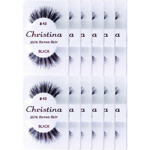 Christina 12 Pack False Eye Lashes Style 43