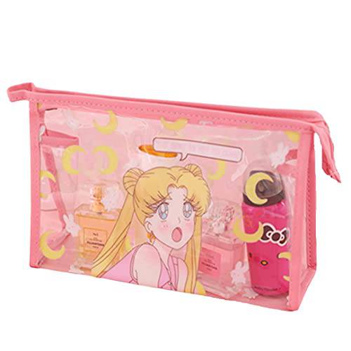 Sailor Moon Clear Makeup Bags, Kawaii Makeup Bag Organizer, Mother’s Day Gift Clear Travel Bags for Toiletries Gift for Girls Women?
