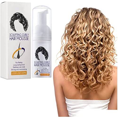 Moist & Bounce Hair Styling Mousse,5x Curl Voluminzing Pump-up Flattened Curls,Curl Boost Defining Cream Hair Repairing Bounce for Frizz Control, Reduces Frizz (1Pcs)