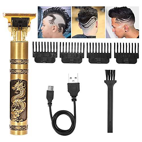 BA-BOLING Professional T-Blade Hair Beard Trimmer and Clipper Cordless for Men, Rechargeable Zero Gapped Close Cutting Shaver, Electric Haircut Grooming Kit for Business Trip Barbershop Black