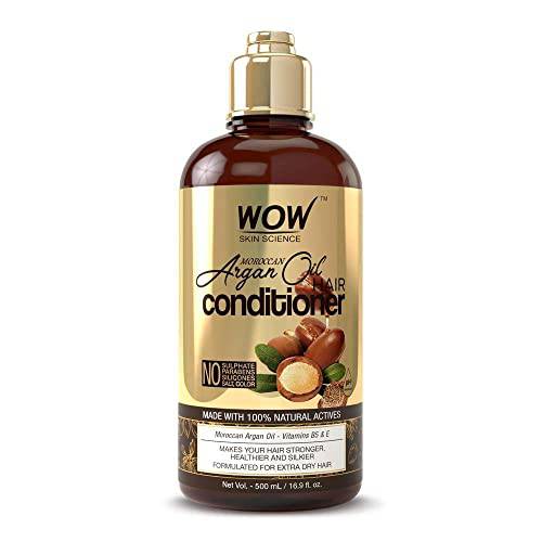 WOW Skin Science Moroccan Argan Oil Hair Conditioner Increase Gloss, Hydration, Shine - Reduce Itchy Scalp, Dandruff & Frizz - No Parabens or Sulfates - All Hair Types (16.9 Fl Oz (Pack of 1))
