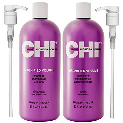 Chi Magnified Volume Shampoo & Conditioner 32oz Duo w/Pumps