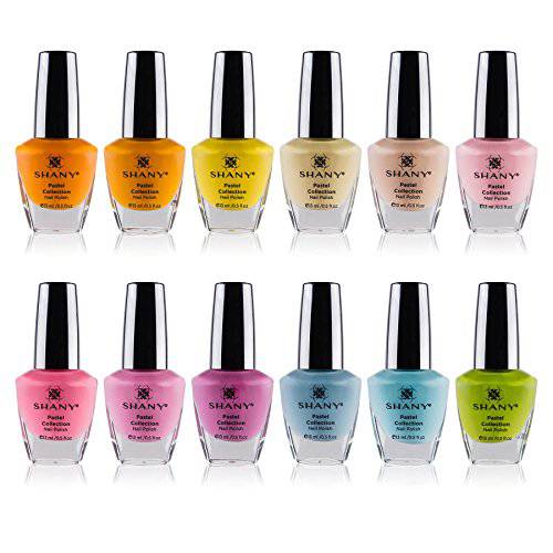 SHANY Cosmetics Nail Polish Set - 12 Spring Inspired Shades in Gorgeous Semi Glossy and Shimmery Finishes - Pastel Collection