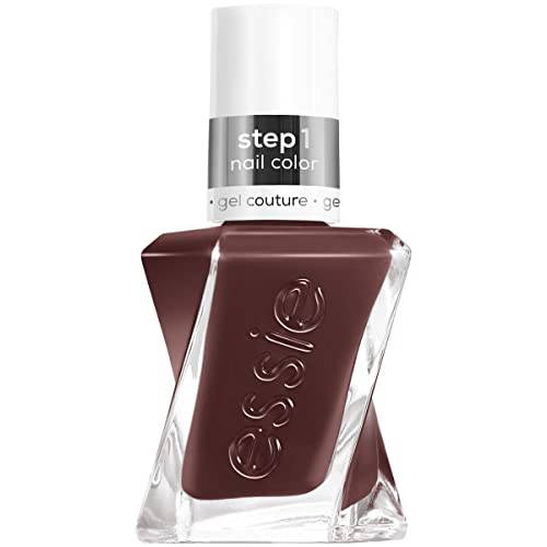 essie Gel Couture Long-Lasting Nail Polish, 8-Free Vegan, Pattern Play, Brown, All Checked Out, 0.46 Ounce