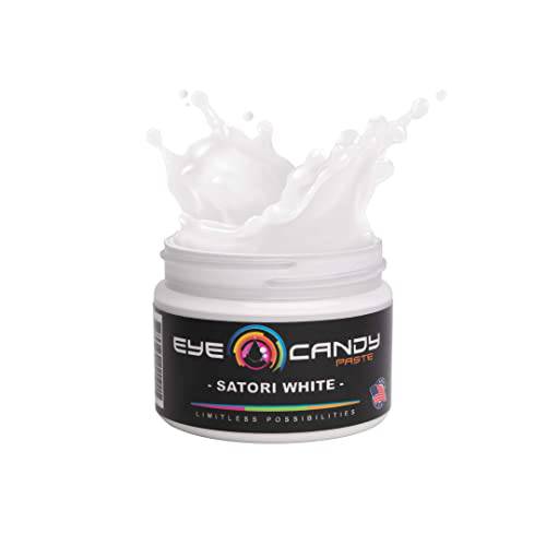 Eye Candy White Resin Pigment PasteSatori White (3 oz Paste / 4 oz Jar) | Cells and Lacing | Epoxy, Resin Art Paste | Highly Pigmented