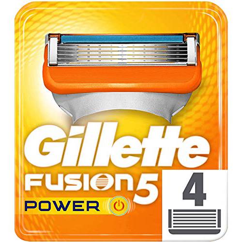 Gillette Fusion5 Power Razor Blades for Men with Precision Trimmer, Pack of 4 Refill Blades