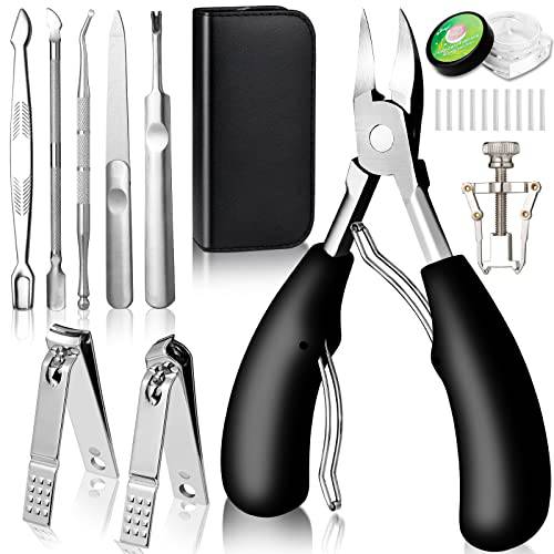 Toenail Clippers Tool Kit, 10 in 1 Professional Podiatrist Nail Clippers Set for Thick & Ingrown Toenails Corrector Treatment, Wide Jaw Opening Nail Clippers Set for Pedicure, Men, Women, Seniors Toenail Clippers Tool Kit, 10 in 1 Professional Podiatrist Nail Clippers Set for Thick & Ingrown Toenails Corrector Treatment, Wide Jaw Opening Nail Clippers Set for Pedicure, Men, Women, Seniors