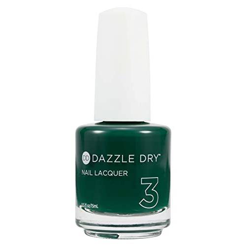Dazzle Dry Nail Lacquer (Step 3) - Self-Made - A rich and lush forest green with hints of blue. Full coverage cream. (0.5 fl oz)