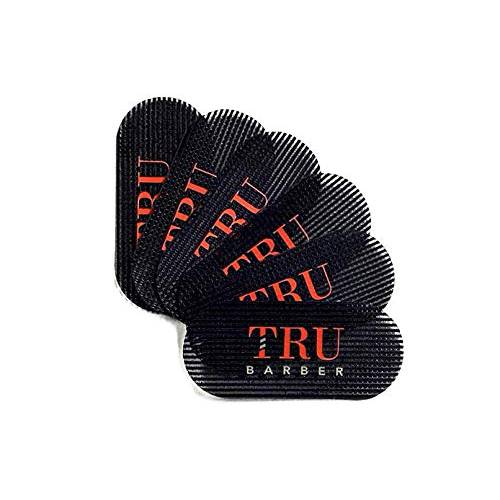 TRU BARBER HAIR GRIPPERS ® BUNDLE PACK 6 PCS for Men and Women - Salon and Barber, Hair Clips for Styling, Hair holder Grips (Black/Red)