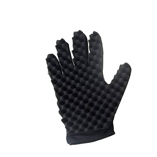 Magic Curly Sponge Gloves, Hsxxf Magic Hair Curling Sponge Gloves for Barbers Hair Brush Sponges for Black Men Curls (1PCS)
