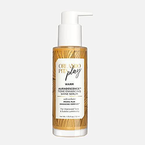 ORLANDO PITA PLAY Auradescence Tone Enhancing Serum, For Improved Hair Tone & Subtle Luminosity, Adds Warmth & Dimension with Golden Pigments, Warm, 1.75 Fl Oz.
