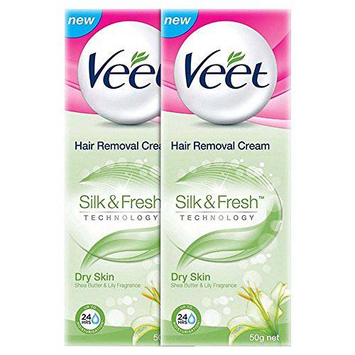 Veet Dry Skin Hair Removal Cream - 50 g (Pack of 2)