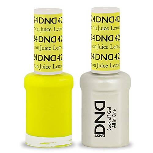 DND Soak Off Gel Polish Dual Matching Color Set 424, Lemon Juice by DND Duo Gel