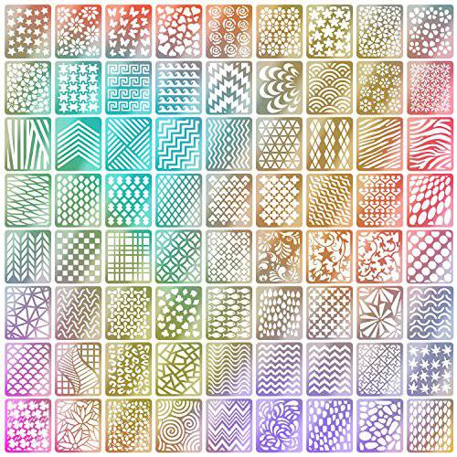 Mudder 72 Designs 144 Pieces Nail Vinyls Stencils Nails Stickers Set, 24 Sheets Cute Easy Nail Art Decal Stickers Stencils