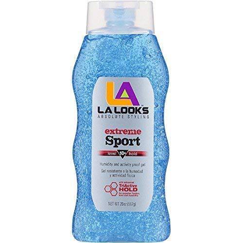 La Looks Gel 10 Extreme Sport Tri-Active Hold (Blue) 20 oz (Pack of 4)