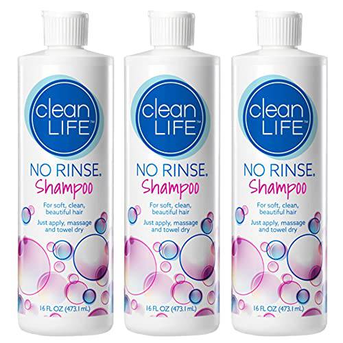 No-Rinse Shampoo, 16 fl oz - Leaves Hair Fresh, Clean and Odor-Free (Pack of 3)