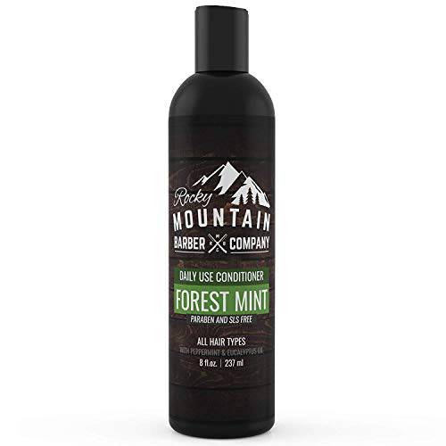 Rocky Mountain Barber Company Men’s Conditioner - Tea Tree Oil, Peppermint & Eucalyptus for All Hair Types - 8oz