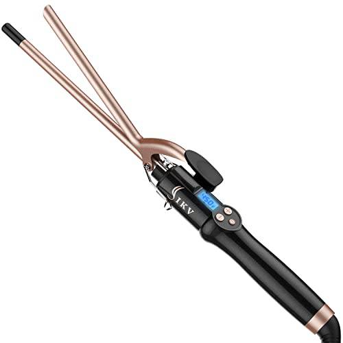 Small Curling Iron 3/8 Inch, Thin Curling Wand for Short Hair, 9mm Long Barrel Ceramic Hair Curling Iron