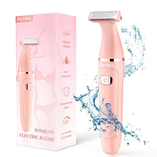 Electric Razor for Women Legs Bikini - Rechargeable Lady’s Shaver and Trimmer with Unique One Ultra-Thin Blade Design, Quickly Remove Hair in One Pass